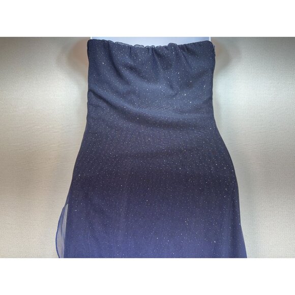 Jump Apparel Co. By Wendye Chaitin Y2K Women's Cocktail Maxi Dress Sz 9/10 Blue - Picture 10 of 13